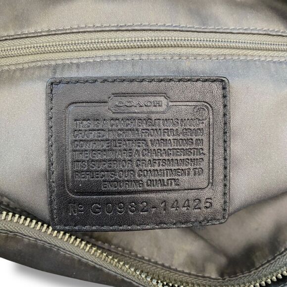 Coach Black Leather Satchel - Picture 8 of 16